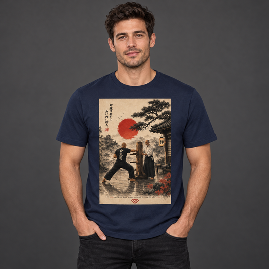 T-Shirt –  Zen Aesthetic Unisex - TRAIN THE BODY  PURIFY THE MIND  MASTER THE SELF (HD07)