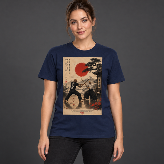T-Shirt –  Zen Aesthetic Unisex - THE GREATEST VICTORY IS NOT IN DEFEATING OTHERS  BUT IN TRANSENDING THE LIMITS OF THE SELF (HD07)
