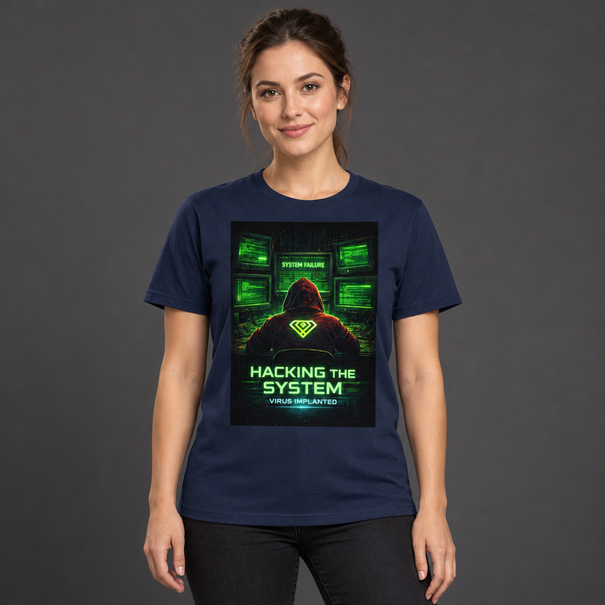Streetwear T-Shirt Unisex – HACKING THE SYSTEM (HD3)