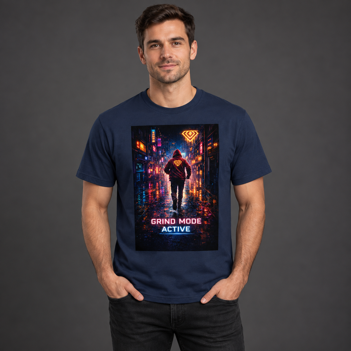 Streetwear T-Shirt Unisex – GRID MODE ACTIVE (HD3)