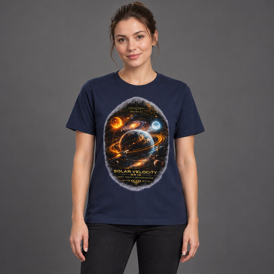 Streetwear T-Shirt Unisex – SOLAR VELOCITY GRID (HD05)