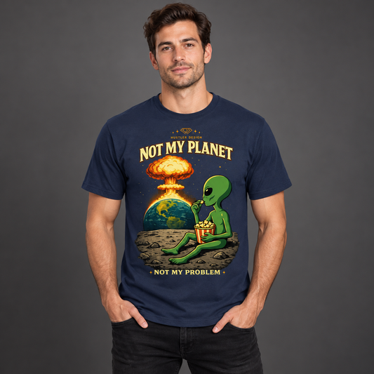 Streetwear T-Shirt Unisex – NOT MY PLANET NOT MY PROBLEM  (HD08)