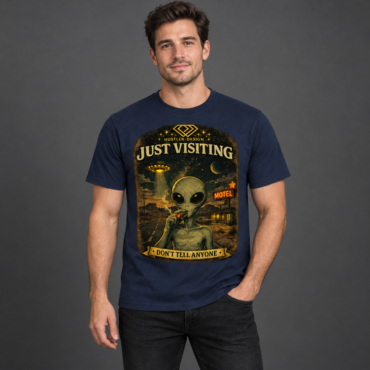 Streetwear T-Shirt Unisex – JUST VISITING   (HD08)