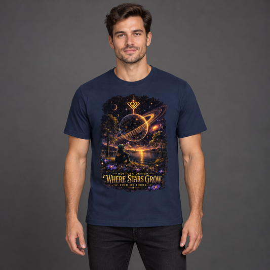 Streetwear T-Shirt Unisex – WHERE THE STARTS GROW   (HD08)