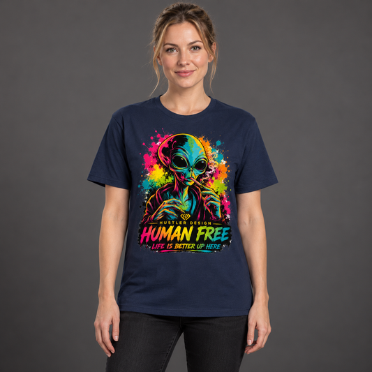 Streetwear T-Shirt Unisex – HUMAN FREE   (HD08)