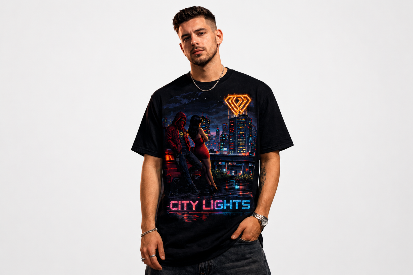 Streetwear T-Shirt Unisex – CITY LIGHTS (HD1)