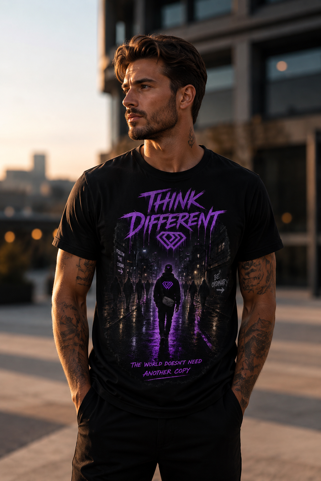 Streetwear T-Shirt Unisex – THINK DIFFERENT (HD03)