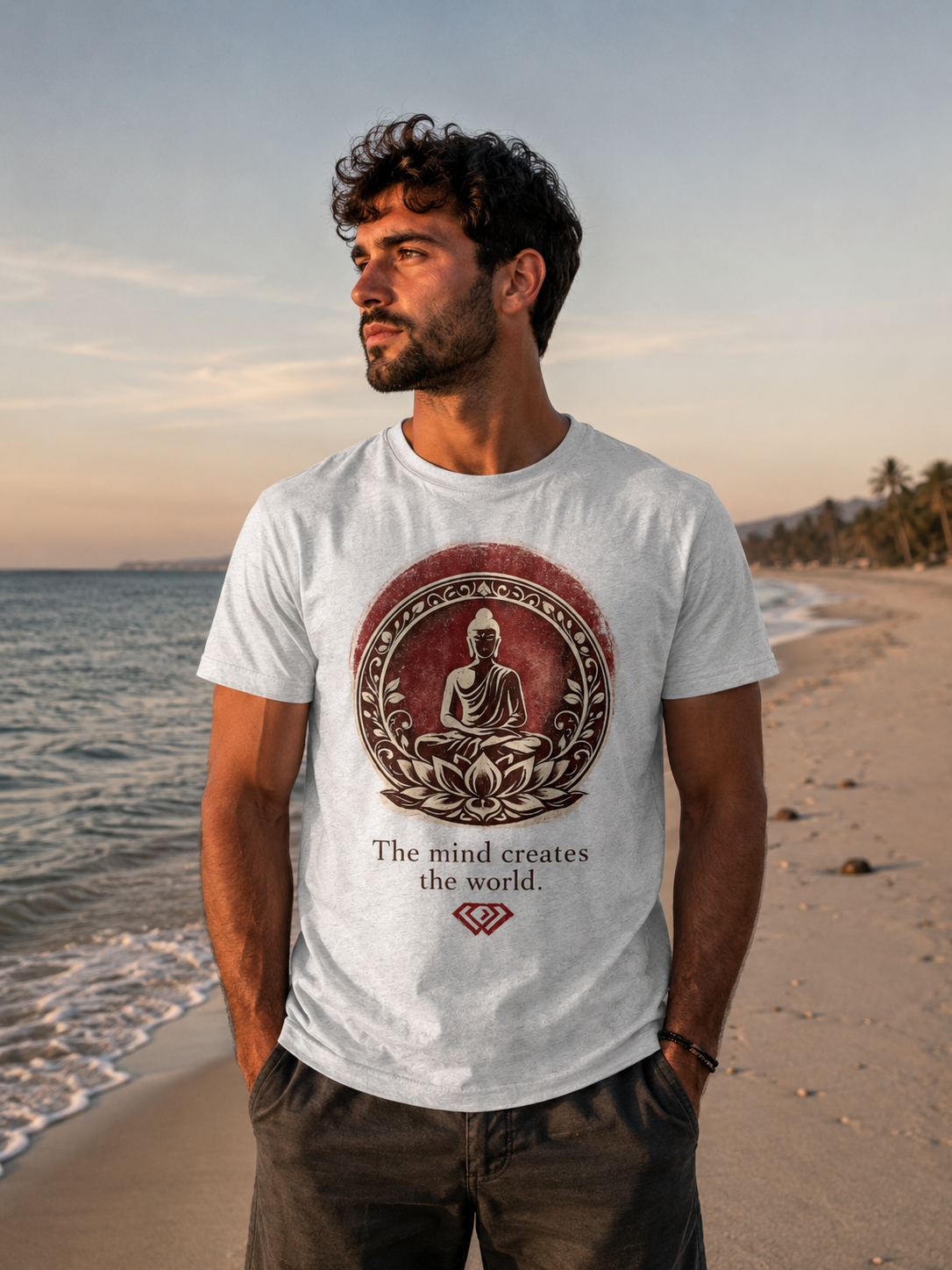 T-Shirt –  Zen Aesthetic Unisex -The mind creates the world (HD07)