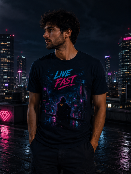 Streetwear T-Shirt Unisex – LIVE FAST (HD3)