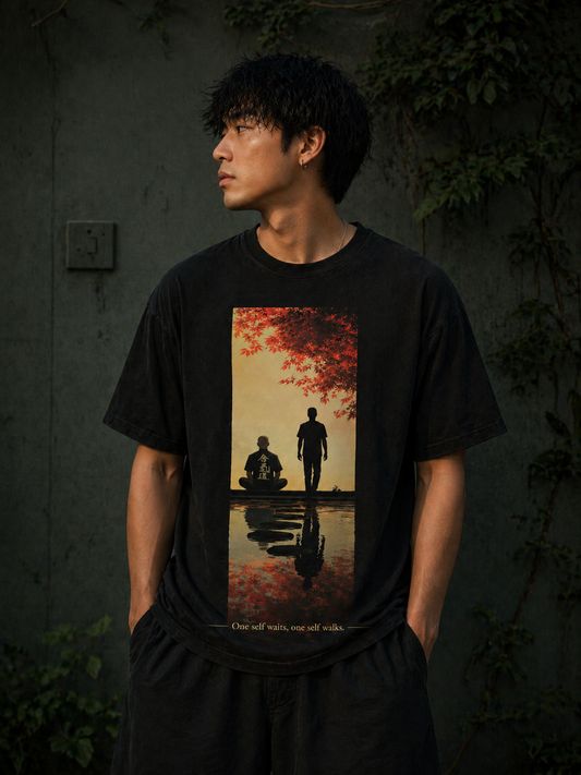 T-Shirt – Zen Aesthetic Unisex - One self waits, one self walks (HD07)