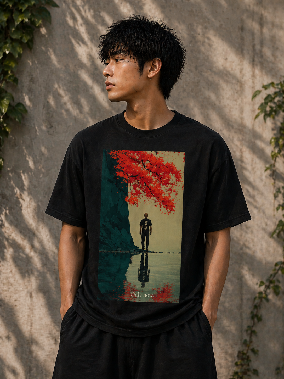 T-Shirt – Minimal Zen Aesthetic Unisex - Only now (HD07)