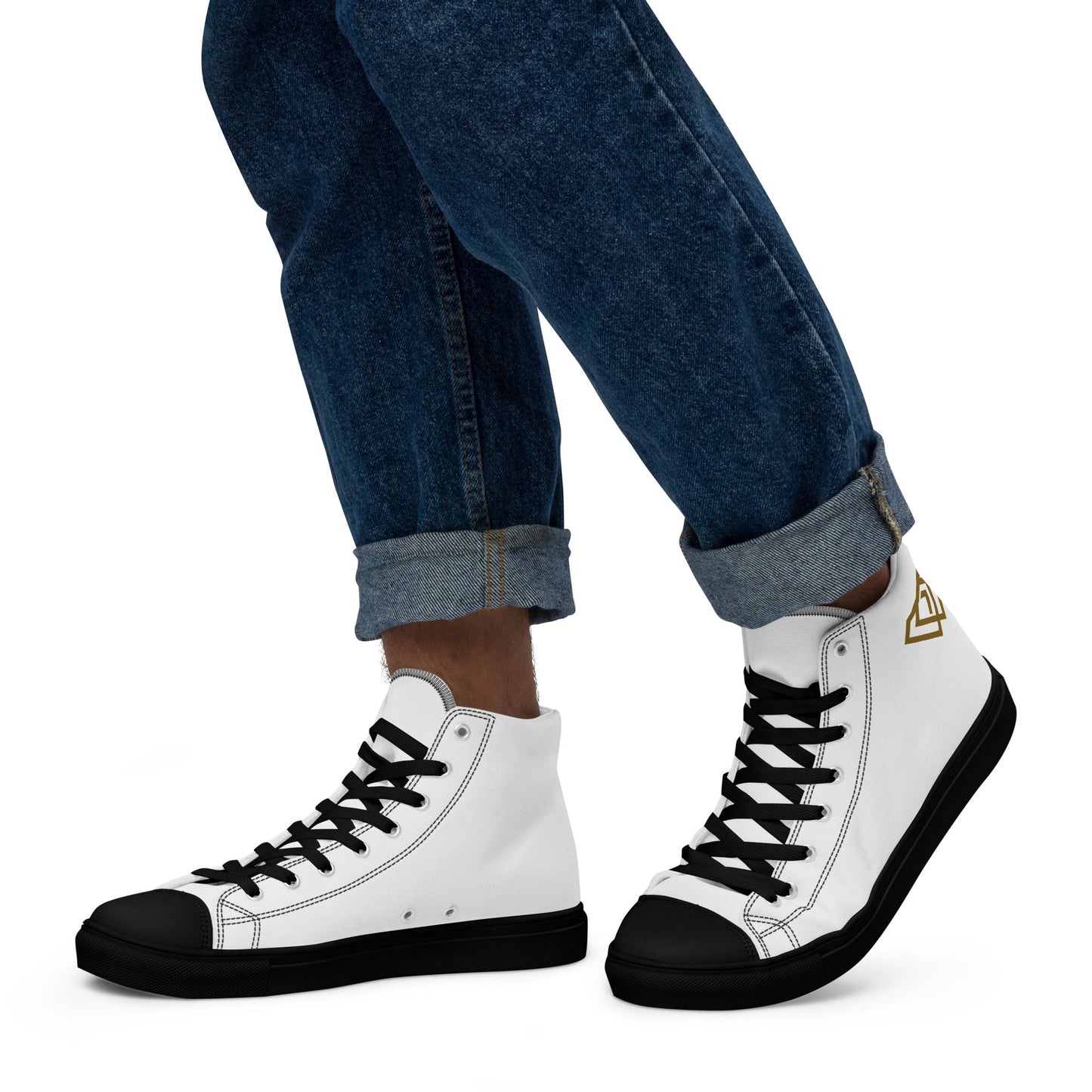 HD Men’s high top canvas shoes - Hustler Design