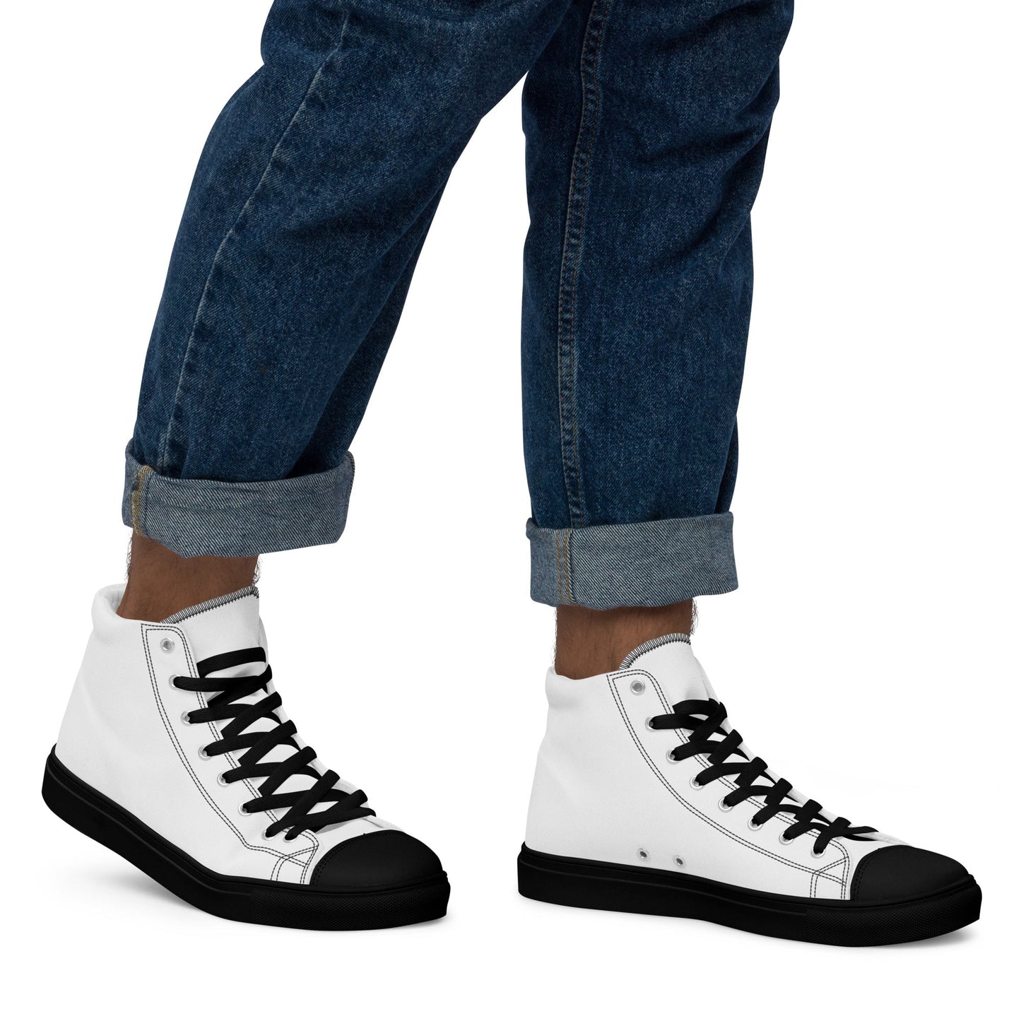 HD Men’s high top canvas shoes - Hustler Design