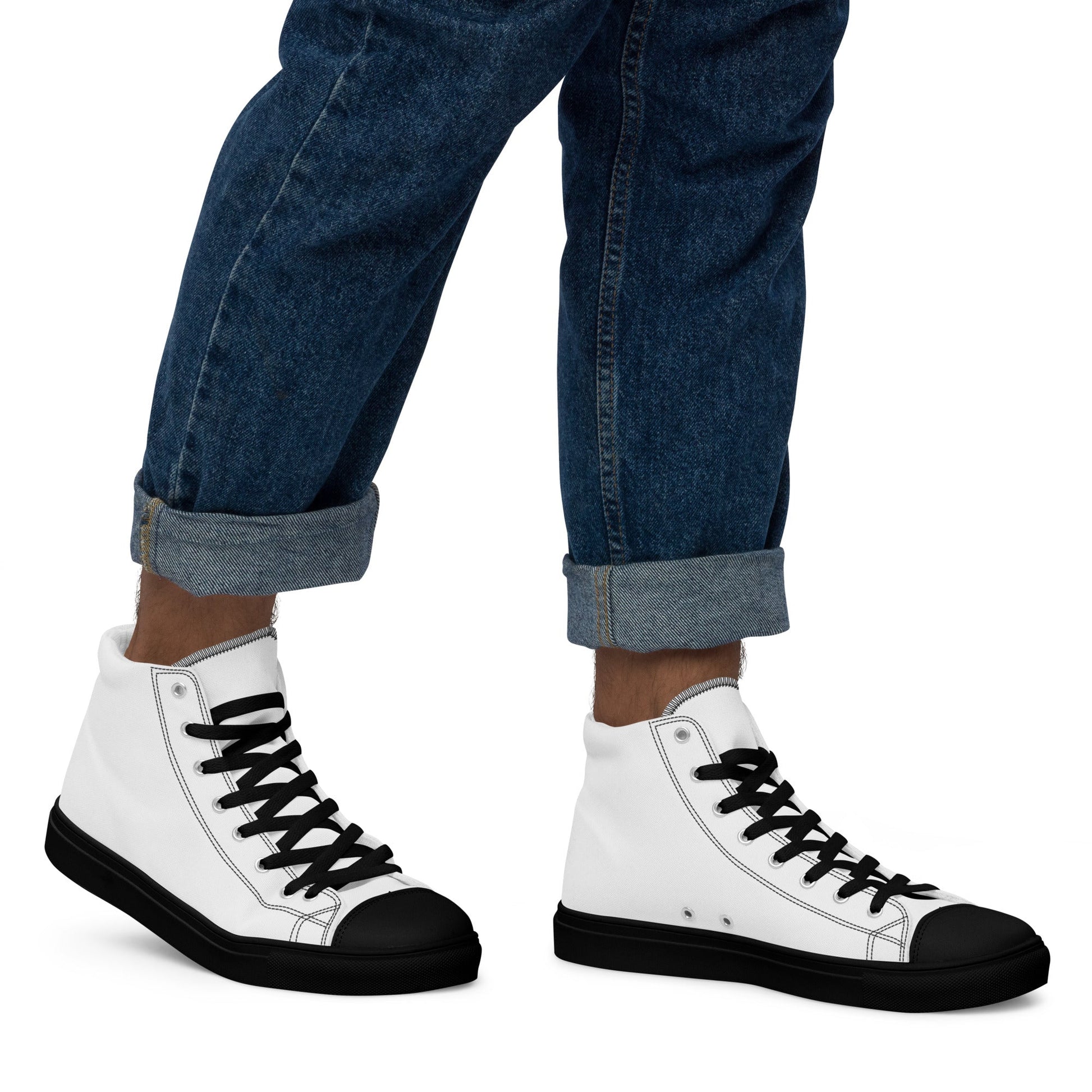 HD Men’s high top canvas shoes - Hustler Design
