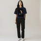 Hustler Design navy blue 100% cotton unisex t-shirt with a 'Dark Side Transmission' graphic featuring a planet, spaceship, and space-themed design.