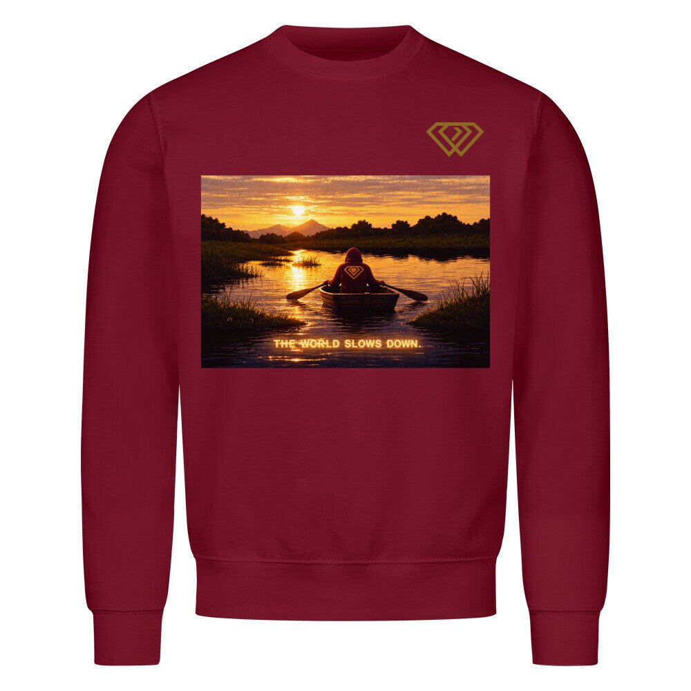 Streetwear Sweatshirt Unisex – THE WORLD SLOWS DOWN (HD01) - Hustler Design
