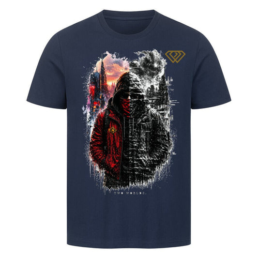 Streetwear T-Shirt Unisex – TWO WORLDS (HD3) - Hustler Design