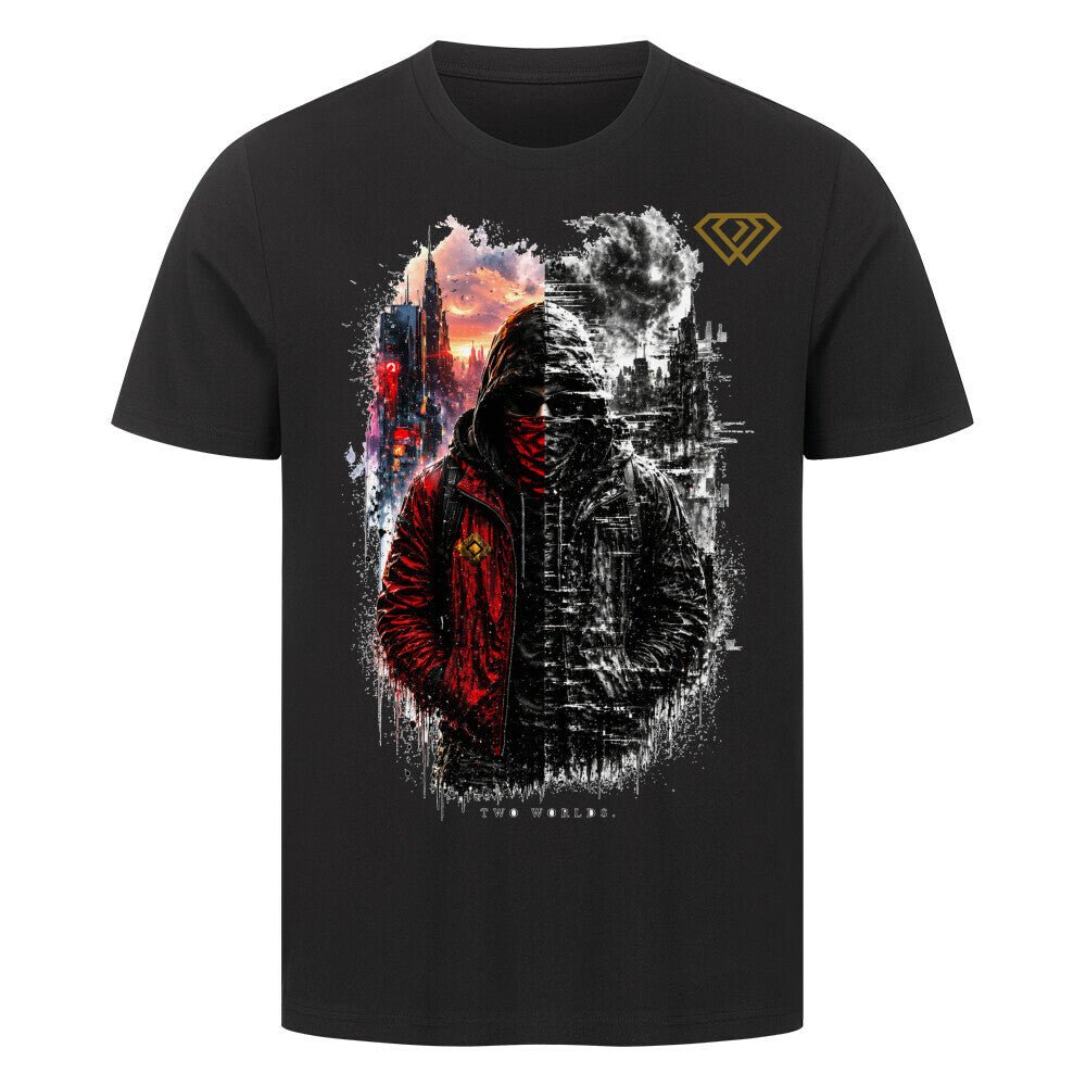 Streetwear T-Shirt Unisex – TWO WORLDS (HD3) - Hustler Design