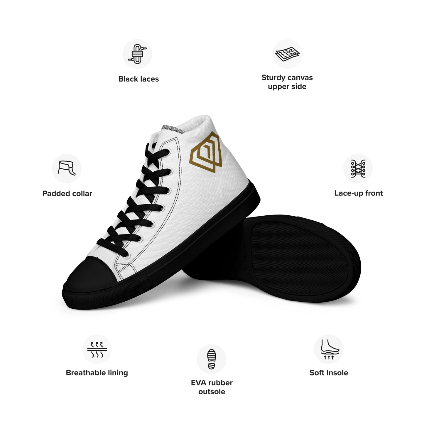 Women’s high top canvas shoes - Hustler Design