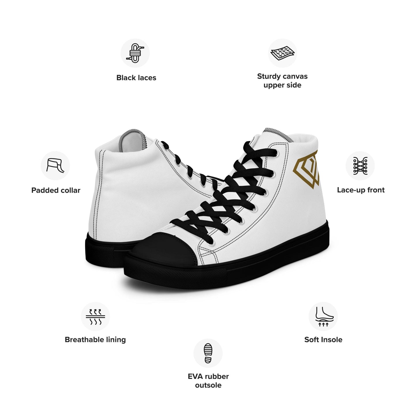 Women’s high top canvas shoes - Hustler Design