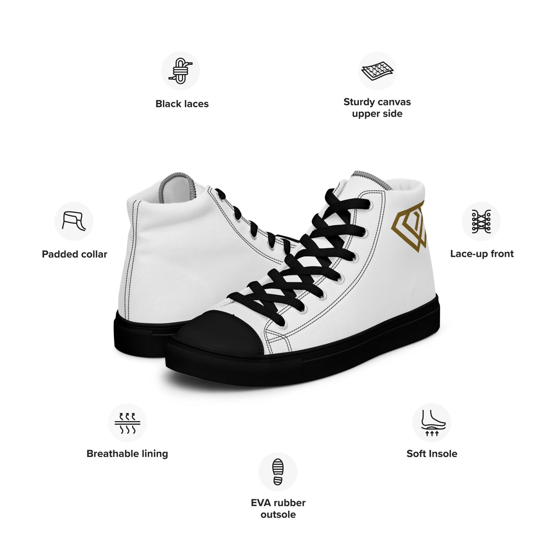 Women’s high top canvas shoes - Hustler Design